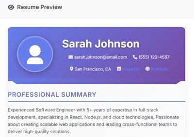 Professional Resume Builder