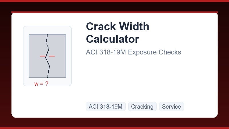 Crack Width Calculator ACI 318-19M